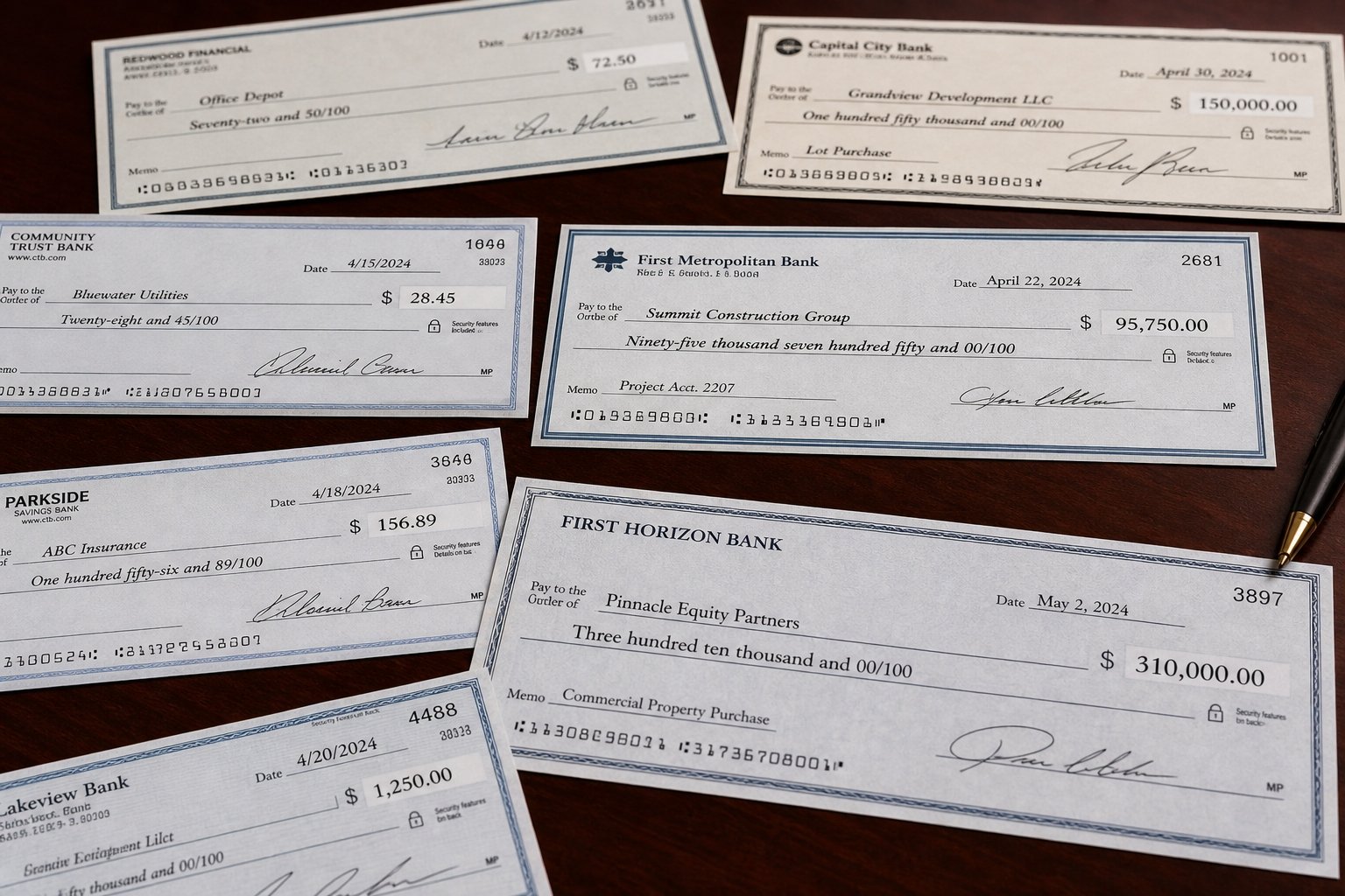Checks representing unclaimed property recovery